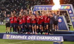Lille vainqueur du Trophée des champions contre le PSG, le 1er août 2021 à Tel-Aviv