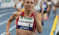 Ophélie-Claude Boxberger, lors du 1.500 m des Championnats de France d'athlétisme à Miramas, le 17 février 2019