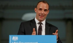 Le secrétaire d'Etat au Brexit Dominic Raab, le 23 août 2018