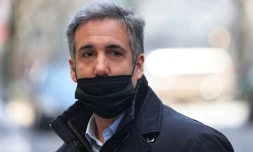 Michael Cohen, ex-avocat personnel de Donald Trump, Ă sa sortie des bureaux du procureur de Manhattan, le 19 mars 2021