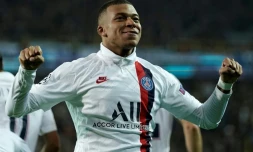 L'attaquant du PSG Kylian Mbappé auteur d'un triplé à Bruges en Ligue des champions, le 22 octobre 2019