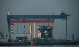 Le site des Chantiers de l'Atlantique Ă Saint-Nazaire le 7 janvier 2021