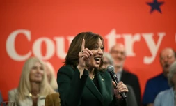 La vice-présidente Kamala Harris au théâtre Malvern, en Pennsylvanie, le 21 octobre 2024