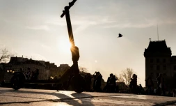 Une trottinette électrique à Paris, le 1er avril 2019