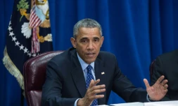 Le président des Etats-Unis Barack Obama au ministère de l'Agriculture à Washington, le 6 octobre 2015