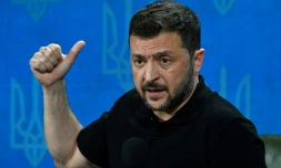 Le président ukrainien Volodymyr Zelensky, le 27 août 2024 à Kiev
