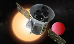 Illustration, remise par la Nasa le 25 mars 2018, du nouveau télescope TESS dont la mission sera de chercher des exoplanÚtes susceptibles d'abriter la vie