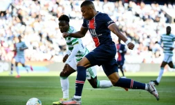 L'attaquant du PSG Kylian Mbappé contre le Celtic Glasgow en amical, le 21 juillet 2020 au Parc des Princes