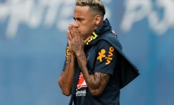 Le Brésilien Neymar à l'entraînement le 19 juin 2018 à Sotchi 