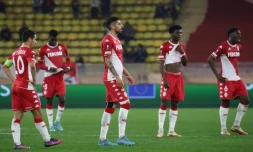 L'AS Monaco éliminée de la Ligue Europa à l'issue de son match nul contre les Portugais de Braga à Louis II, le 17 mars 2022