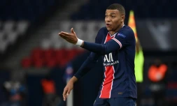 Kylian Mbappé avec le PSG contre Leipzig en Ligue des champions au Parc des Princes, le 24 novembre 2020