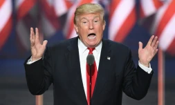 Le candidat républicain à la Maison Blanche Donald Trump à Cleveland, aux Etats-Unis, le 21 juillet 2016