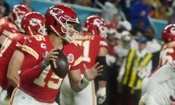 Le quarterback des Kansas City Chiefs Patrick Mahomes face aux San Francisco 49ers lors du Super Bowl, le 2 février 2020 à Miami 