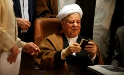 L'ex-président iranien Akbar Hachémi Rafsandjani, l'un des hommes clés de la République islamique, le 21 décembre 2015  à Téhéran
