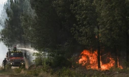 Mobilisation des pompiers en Gironde pour tenter de contenir les incendies, le 17 juillet 2022