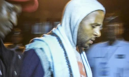 Peter Cherif le jihadiste français à l'aéroport de Djibouti, le 22 décembre 2018 en route vers la France où il est extradé