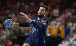 Le demi-centre du Paris SG et de l'équipe de France Nikola Karabatic, avec son club lors de la finale de la Ligue des champions le 27 mai 2018 à  Cologne 