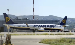 Un avion Ryanair sur le tarmac de l'aéroport de Marseille Provence, le 28 septembre 2010