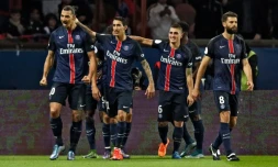 Le PSG vainqueur de l'OM, le 4 octobre 2015 au Parc des Princes