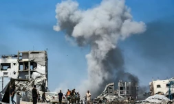Après une frappe israélienne à Jabalia, dans le nord de la bande de Gaza, le 25 mai 2025