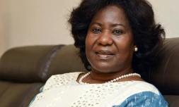 Mariam Sankara, veuve de l'ancien président assassiné du Burkina Faso, Thomas Sankara, le 20 mai 2015 à Ouagadougou