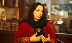 La réalisatrice afghane Roya Sadat, le 9 février 2020 à Kaboul. 