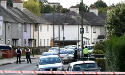 Perquisition dans un logement de Sunbury-on-Thames, à une vingtaine de kilomètres au sud-ouest de Londres, le 16 septembre 2017