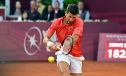 Novak Djokovic lors du tournoi ATP 250 de Banja Luka, le 19 avril 2023