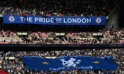 Les supporters du club londonien de Chelsea, au stade de Wembley, le 17 avril 2022