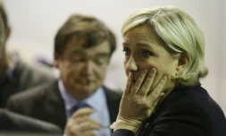 Marine Le Pen au salon de l'agriculture à Paris le 28 février 2017