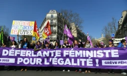 Manifestation à l'occasion de la journée internationale pour les droits des femmes, le 8 mars 2022 à Paris
