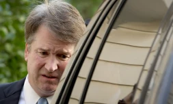 Le candidat à la Cour suprême Brett Kavanaugh quittant sa maison près de Washington, le 19 septembre 2018.