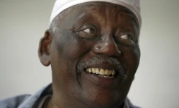 Le pianiste américain Randy Weston lors de son concert avec les Randy Weston African Rythms, le 27 mai 2007 à Saint-Louis du Sénégal