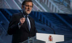 Le Premier ministre espagnol Mariano Rajoy le 28 mars 2017 à Barcelone