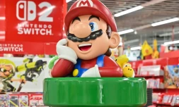 Le personnage "Super Mario" dans une boutique Nintendo, le 2 juin 2025 à Nagoya