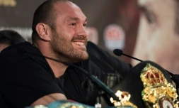 Le boxeur britannique Tyson Fury, le 27 avril 2016 à Manchester