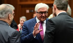 Le ministre allemand des Affaires étranègres Frank-Walter Steinmeier le 14 novembre 2016 à Bruxelles