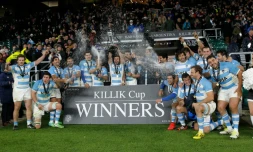Les Pumas argentins vainqueurs d'un test-match face aux Barbarians britanniques Ă Twickenham, le 21 novembre 2015