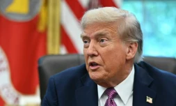 Le président américain Donald Trump lors d'un échange avec la presse à la Maison Blanche à Washington, aux Etats-Unis, le 5 septembre 2025