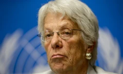 L'ancienne procureure Carla del Ponte le 27 août 2014 à Genève