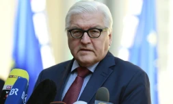 Le ministre allemand des Affaires étrangères  Frank-Walter Steinmeier avant la réunion avec ses homologues européens, le 25 juin 2016 Villa Borsig à Berlin