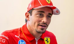 Charles Leclerc jeudi durant son entretien avec l'AFP, sur le circuit de Yas Marina à Abu Dhabi.
