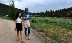 Une Palestinienne et une Israélienne dans un ranch à Santa Fe au Nouveau-Mexique (sud des Etats-Unis), le 30 juillet 2017