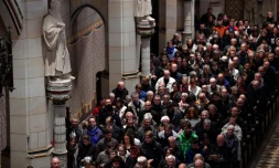 Célébration du 500e anniversaire de la Réforme en Allemagne dans l'Eglise de la Toussaint à Wittenberg, berceau du protestantisme, le 31 octobre 2017