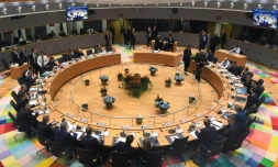 Les dirigeants européens réunis pour un sommet à Bruxelles, le 17 octobre 2018