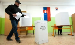 Jour de vote Ă Trnava, en Slovaquie, le 5 mars 2016
