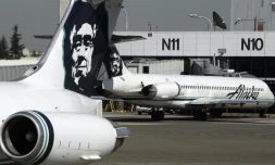 Des avions d'Air Alaska sur le tarmac de l'aérport de Seattle-Tacoma