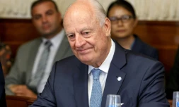 L'émissaire de l'ONU Staffan de Mistura à Genève le 11 septembre 2018