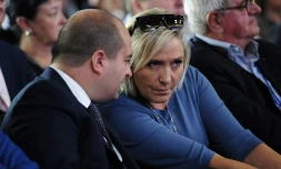 Marine le Pen et David Rachline, à Fréjus le 18 septembre 2016 