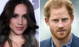 Photo montage créé le 8 novembre 2016 de Meghan Markle (g) datant du 13 novembre 2012 et du Prince Harry le 7 octobre 2016